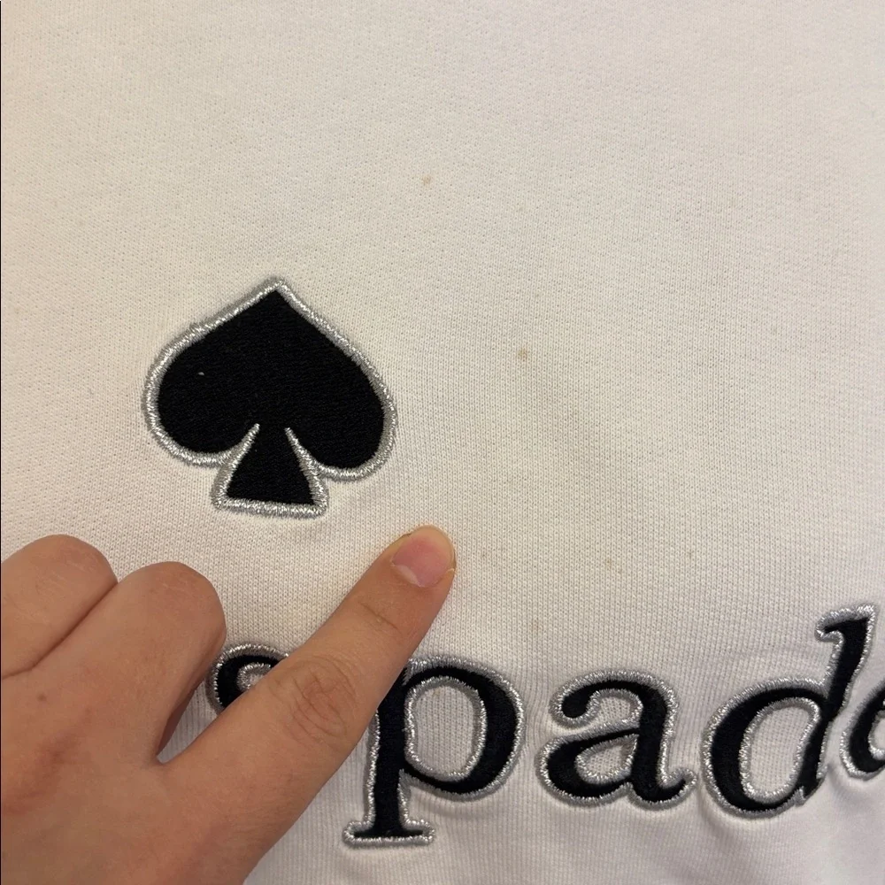 Kate Spade Cream Sweatshirt with Black Logo